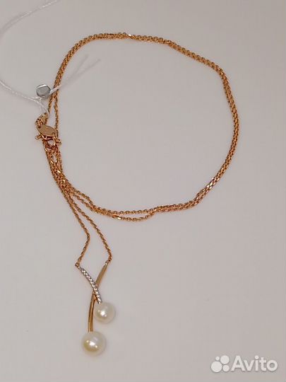 Золотое колье с жемчугом