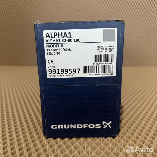 Насос Grundfos alpha 1 32-80-180 model E 99199597