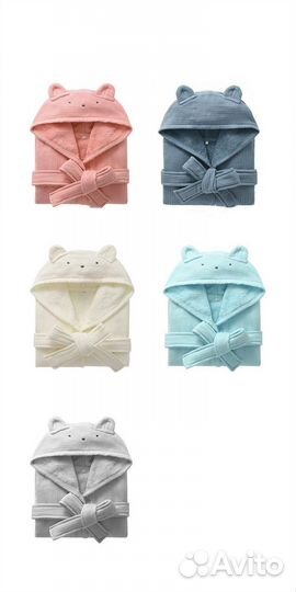 Халат детский банный вафельный