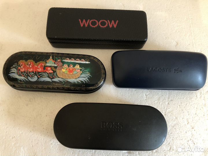 Очечники оригинал. Кожа. Палехская роспись