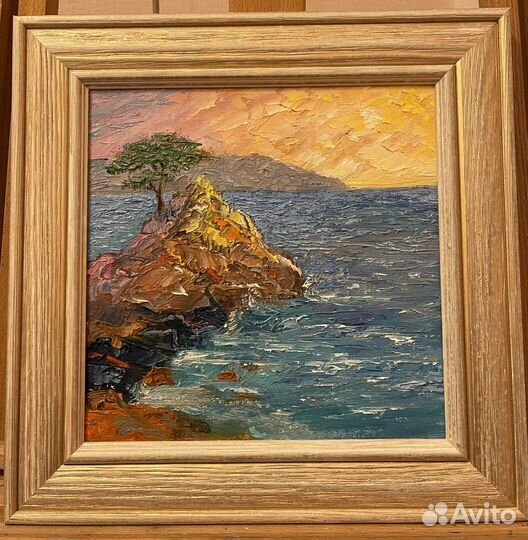 Картина маслом на холсте морской пейзаж