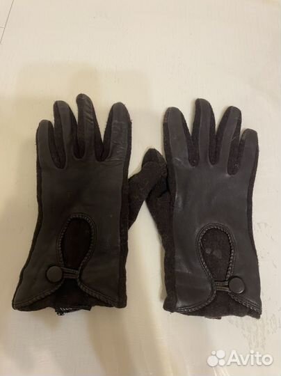 Перчатки женские кожаные