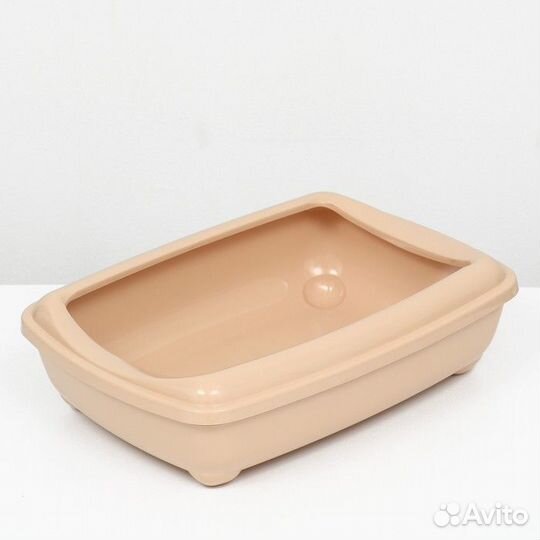 Туалет для кошек с рамкой, глубокий 50 х 38 х 13см