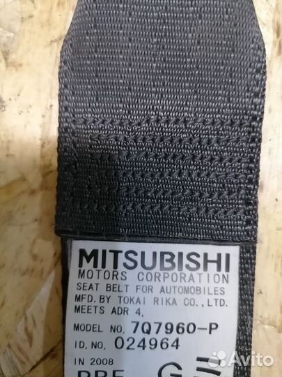 Ремень безопасности правый Mitsubishi Lancer 10
