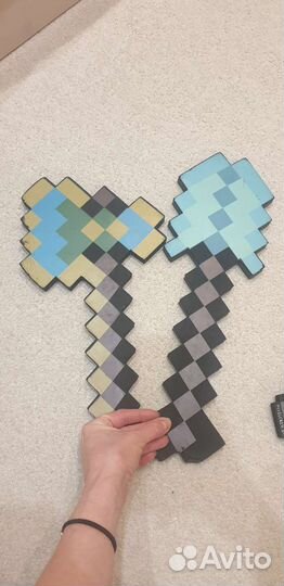 Топор майнкрафт, лопата Minecraft (меч, пистолет)