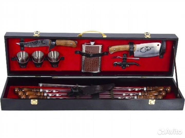 Шампура Шашлычный набор Подарок в кейсе чемодане