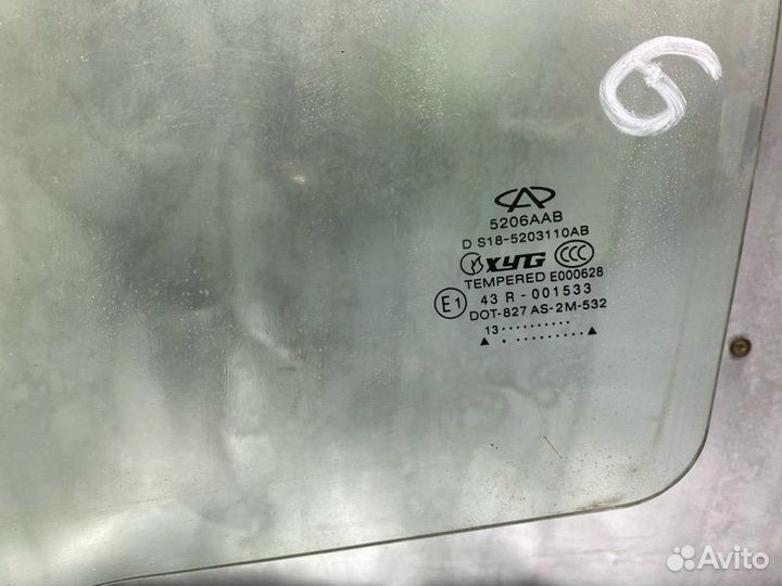 Стекло двери переднее левое Chery Indis S18D