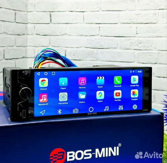 Магнитола android Bos-mini 4/64 с экраном