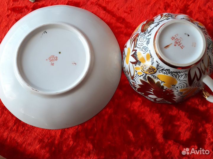 Чайная пара лфз золотые ромашки