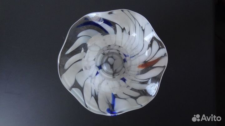 Ваза новая цветное стекло (времен СССР)