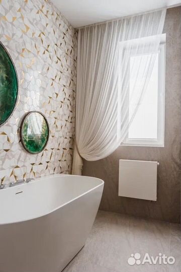 Штора из белой вуали 700х310