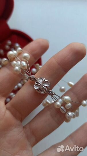 Серебряное украшение с жемчугом