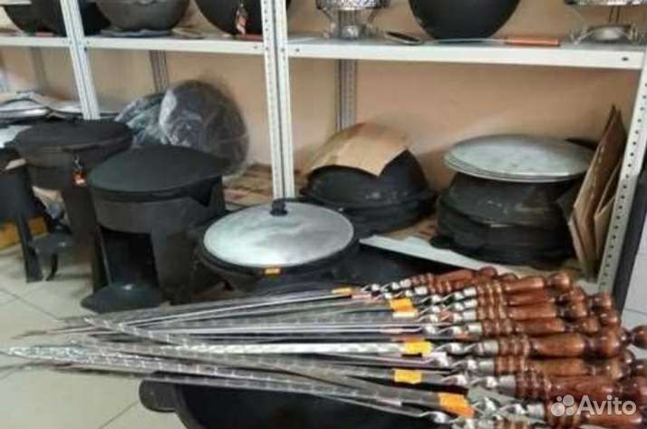 Узбекский казан чугунный и шампуры