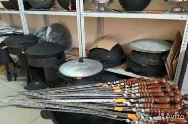 Узбекский казан чугунный и шампуры