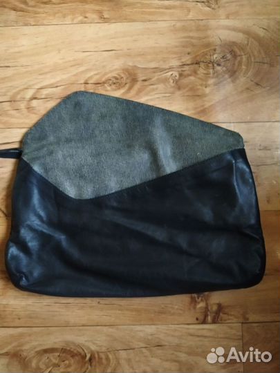 Клатч натуральная кожа 20*34
