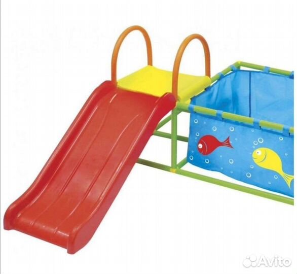 Игровой центр с горкой и сухим бассейном +300шаров