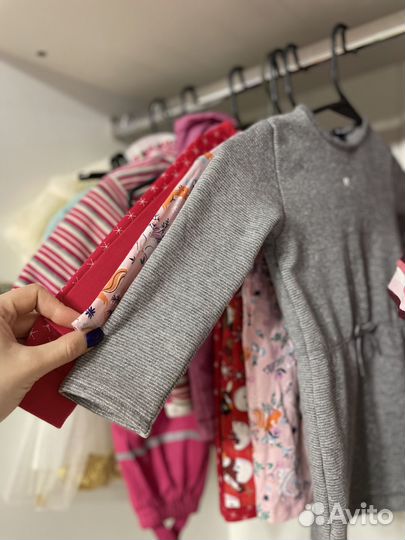 Большой пакет вещей на девочку 86-92
