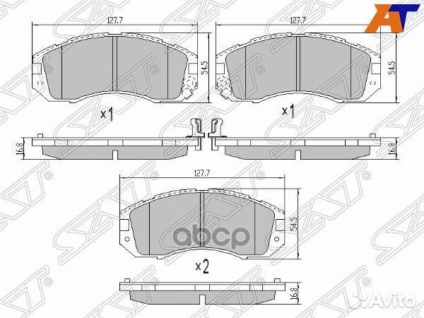 Колодки тормозные перед subaru impreza GC 92-00