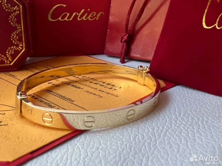 Золотой Браслет cartier обруч 585