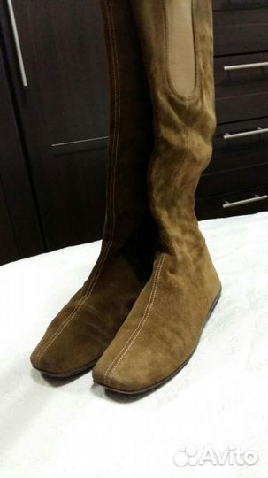 Сапоги женские р39, но на р. 38, натур замша