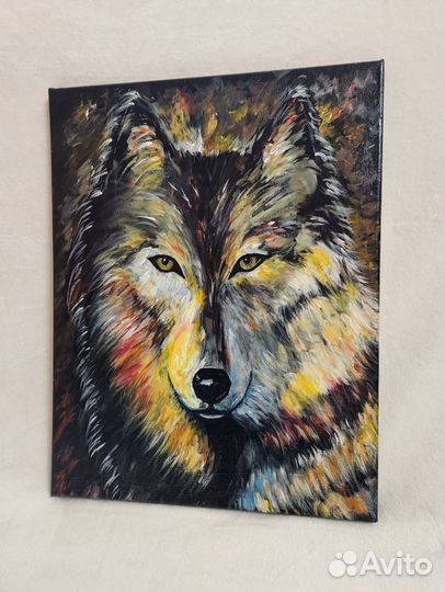 Интерьерная картина Одинокая волчица, холст