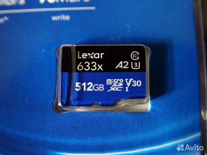Lexar 512 Гб microSD 10 class UHS-I A2 U3, новая
