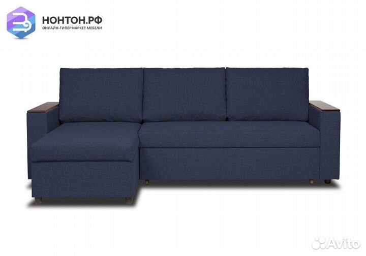 Диван угловой дельфин Тайлер синий