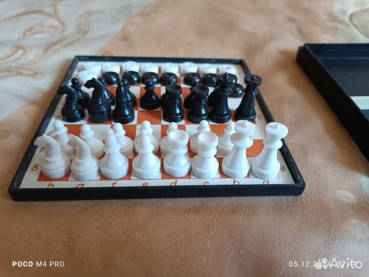 Дорожный карманный набор шашки-шахматы СССР