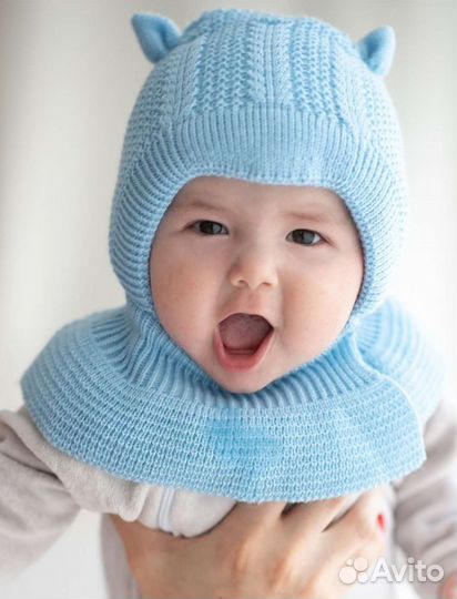 Шапка шлем для мальчика новая (Журавлик) зима