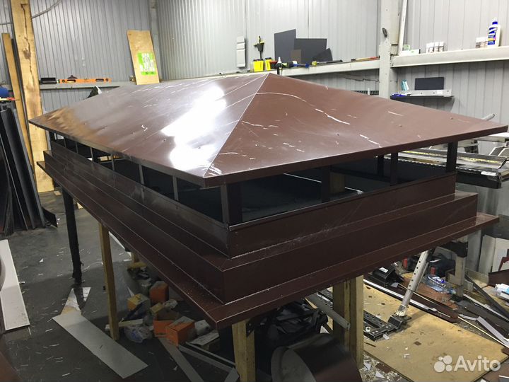 Дымник с каркасом большого размера