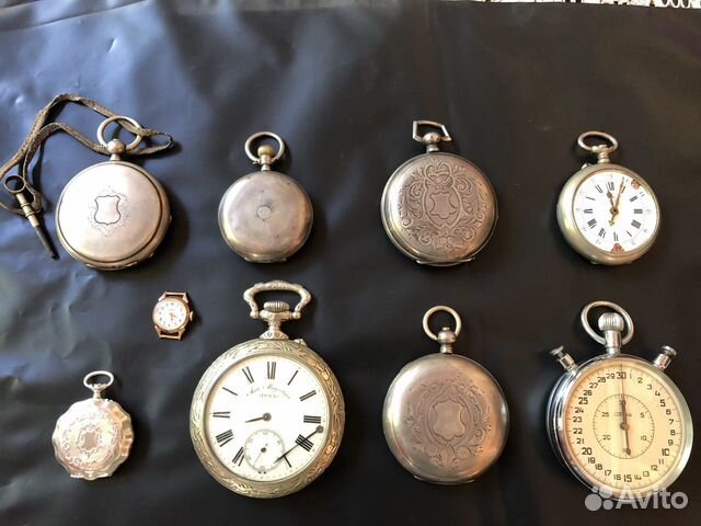 Часы карманные серебро