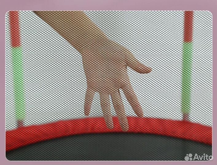 Детский батут с сеткой 140*122см