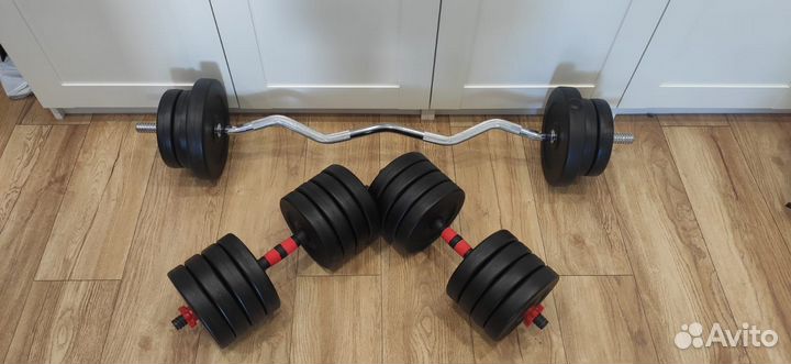 Новые Гантели разборные и штанга 65кг