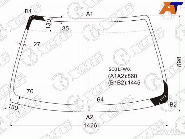 Стекло лобовое honda civic