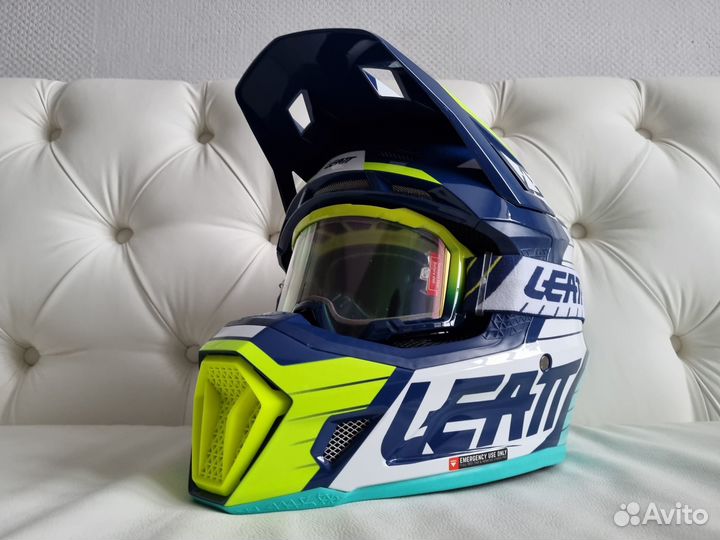 Kit Маска + Шлем Helmet Leatt Moto 7.5 V23 Blue