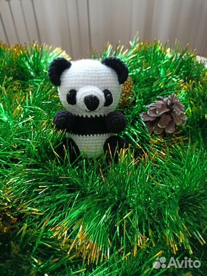 Вязаная панда