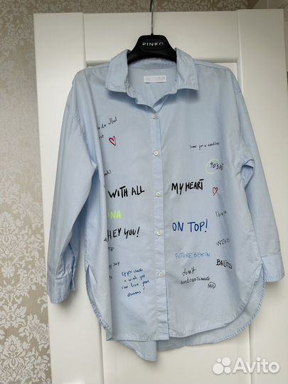 Рубашка Zara для девочки овер 140, как Новая