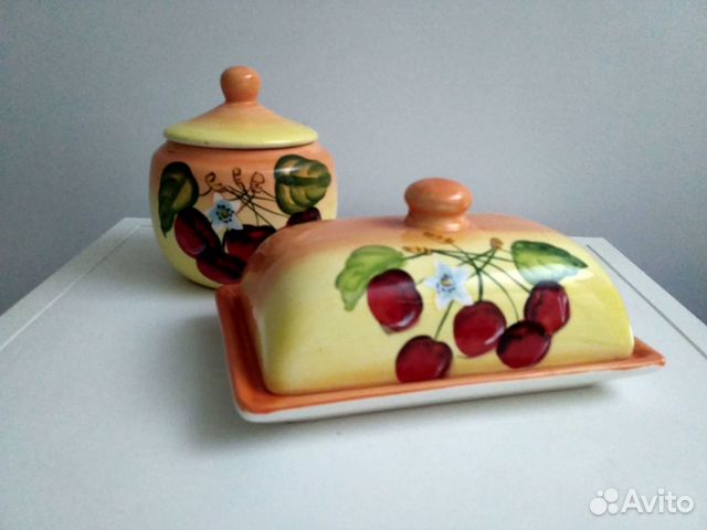 Маслёнка, сахарница