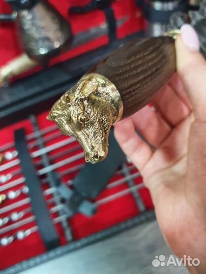 Шашлычный набор с латунными шампурами