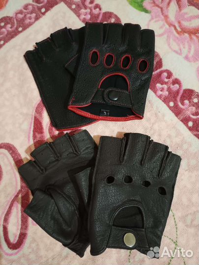 Перчатки кожаные
