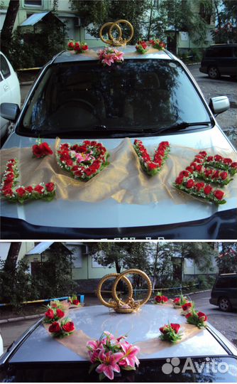 Украшения на свадебную машину