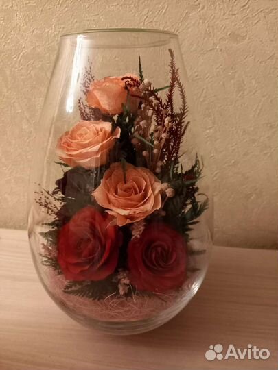 Флорариум живые цветы в вакууме