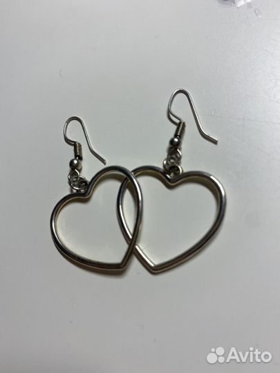Серьги в виде сердца