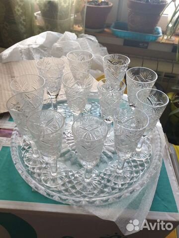 Хрустальные фужеры и рюмки
