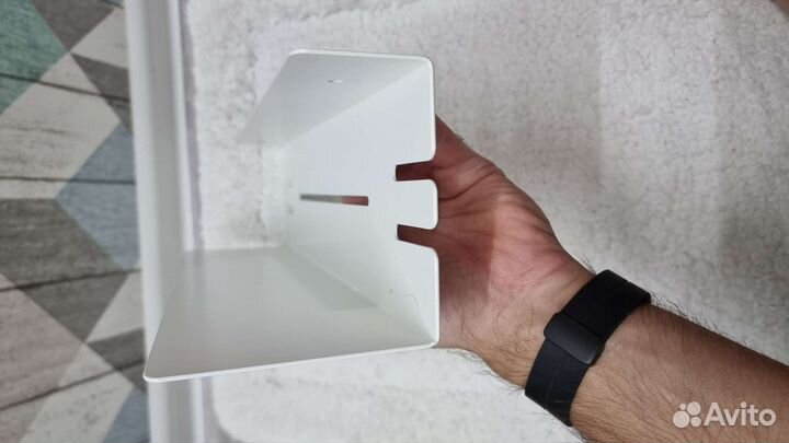 Металлическая полка для ванной, белая