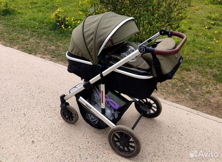Коляска трансформер 2 в 1 Sweet baby Amare olive