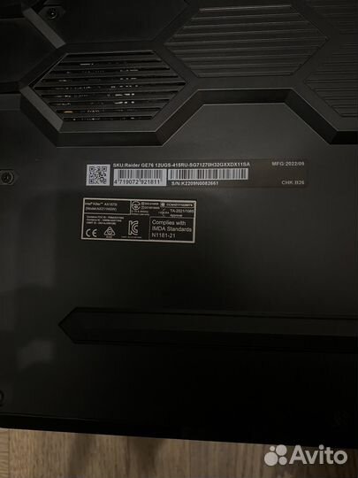 Ноутбук msi rider ge 76 (IPS 360Гц) 17.3