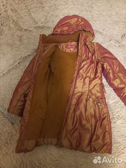 Куртка для девочки удлинённая на флисе