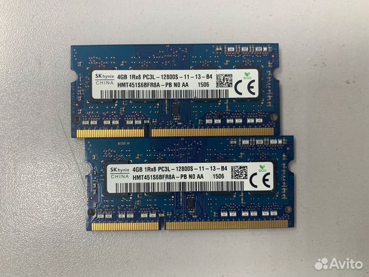 Комплект памяти DDR3L 8Gb (2x4Gb) SK Hynix 1600mhz