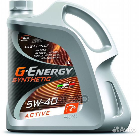 G-Energy synthetic active 5W-40 (4L) G-Energy